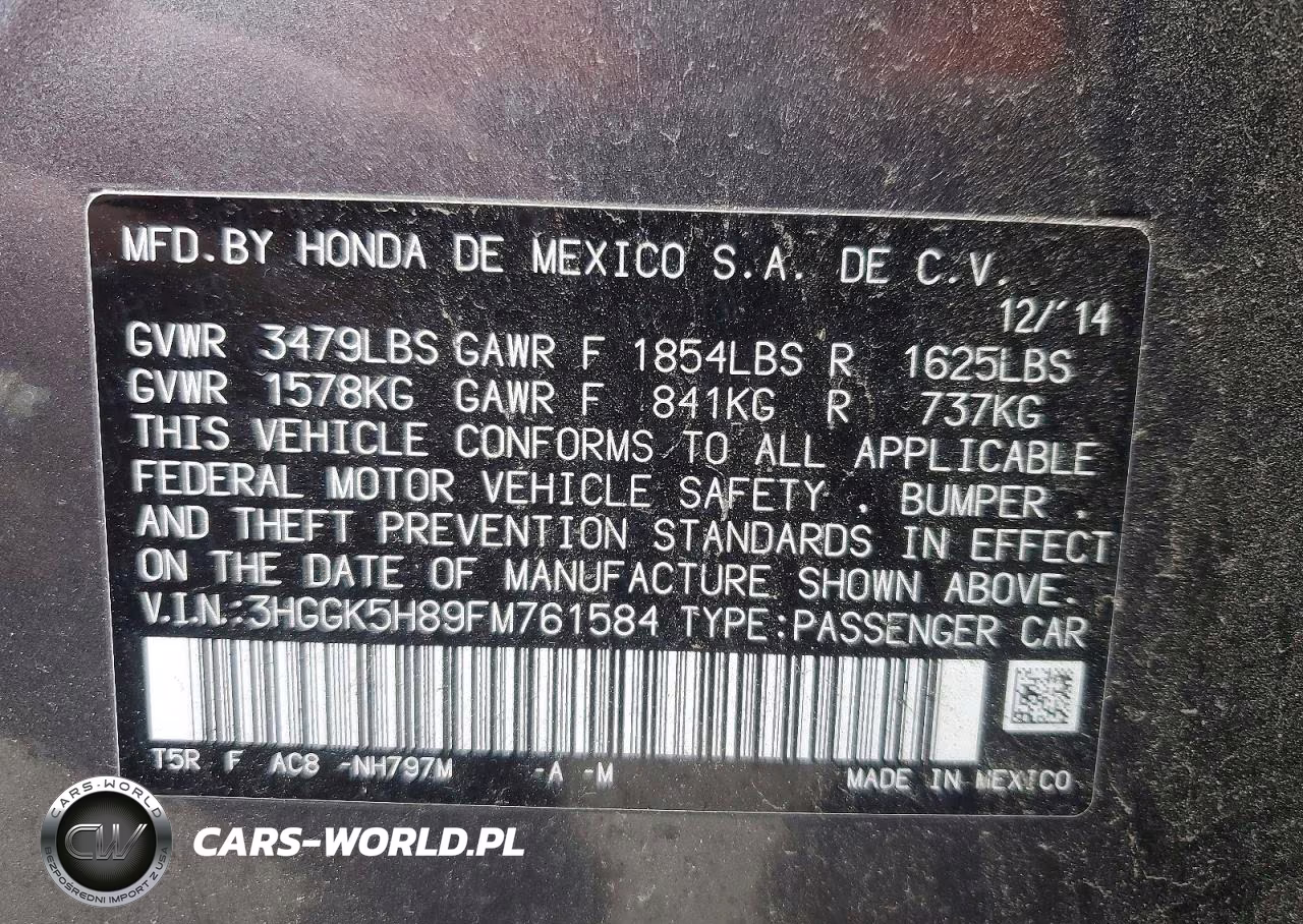 2015 Honda Fit Ex VIN:3HGGK5H89FM761584 - 13