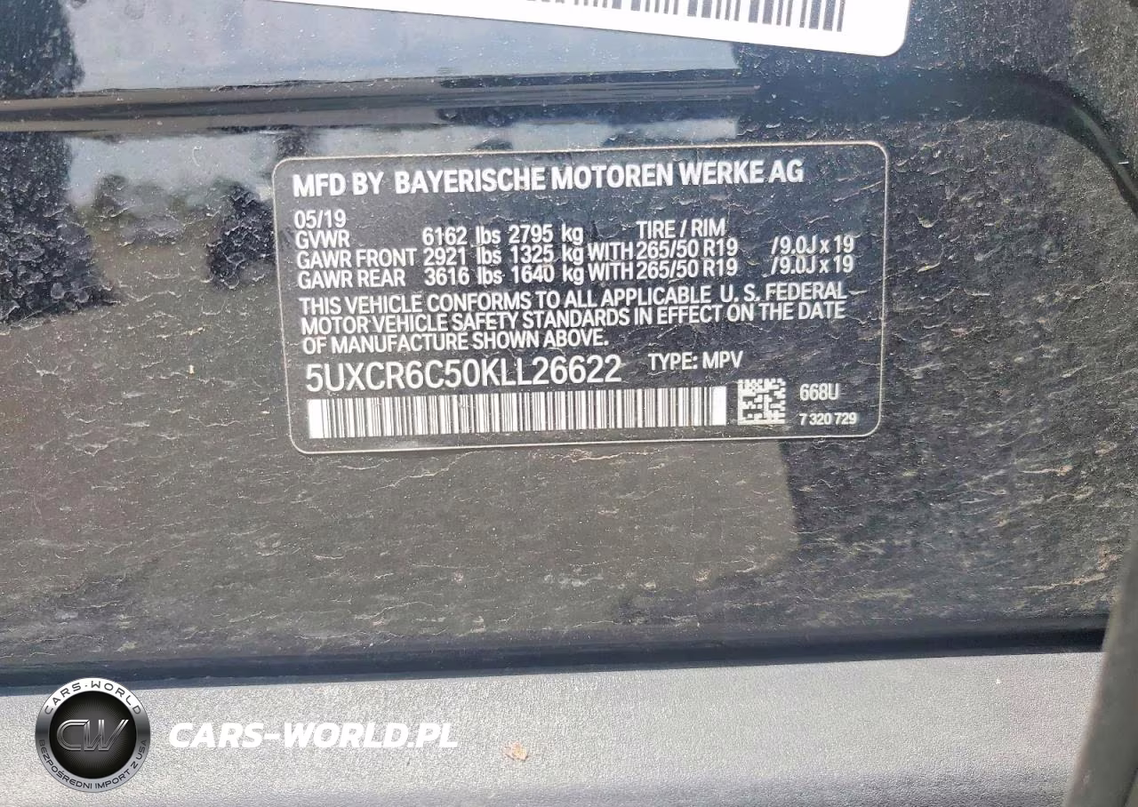 2019 BMW X5 xDrive40I VIN:5UXCR6C50KLL26622 - 14