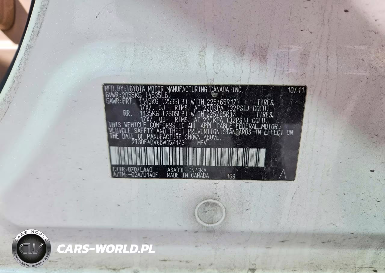 2011 TOYOTA RAV4 LIMITED VIN:2T3DF4DV8BW157173 - 13