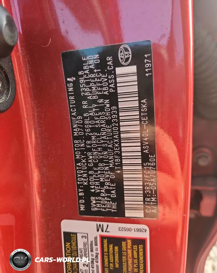 2010 Toyota Camry Se VIN:4T1BF3EKXAU023939 - 12