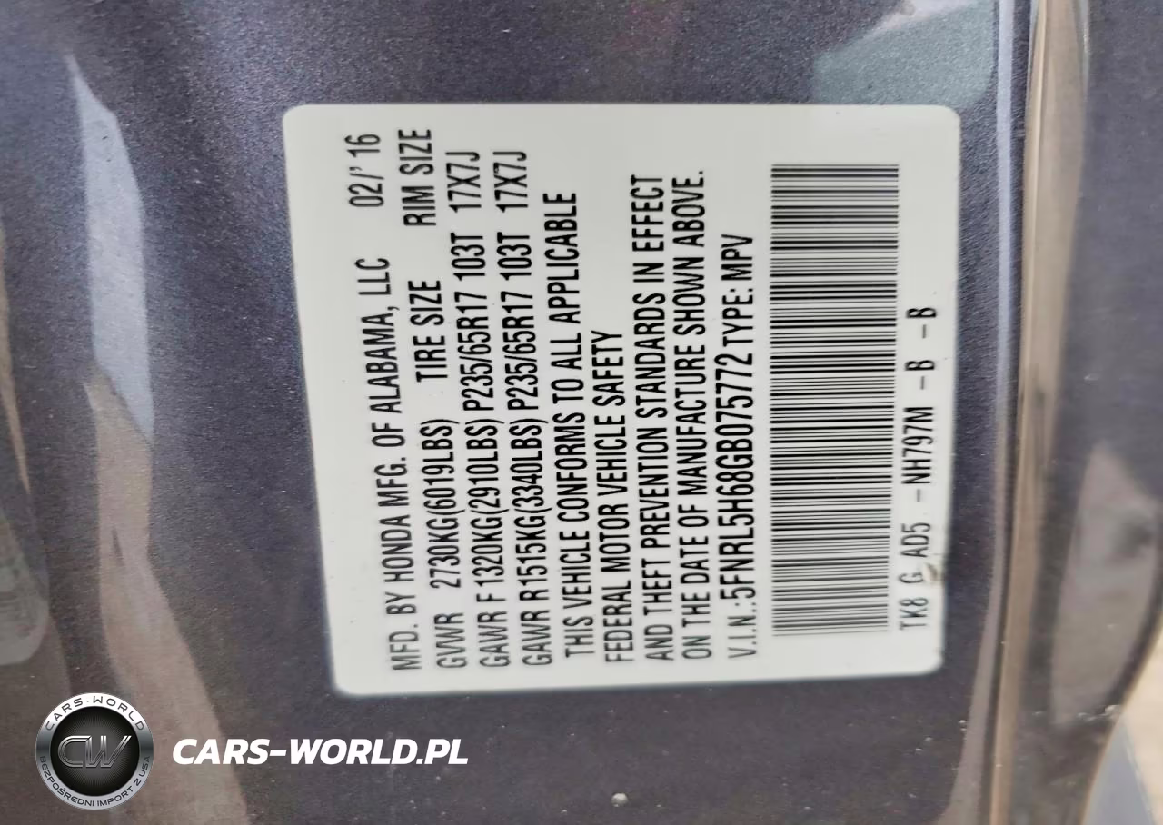 2016 Honda Odyssey Exl VIN:5FNRL5H68GB075772 - 13