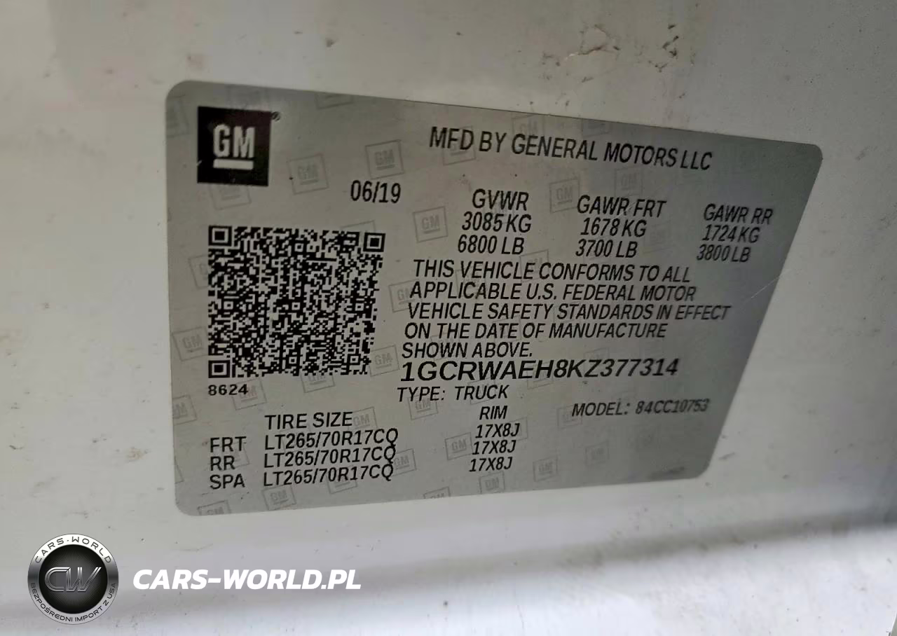 2019 Chevrolet Silverado C1500 VIN:1GCRWAEH8KZ377314 - 12