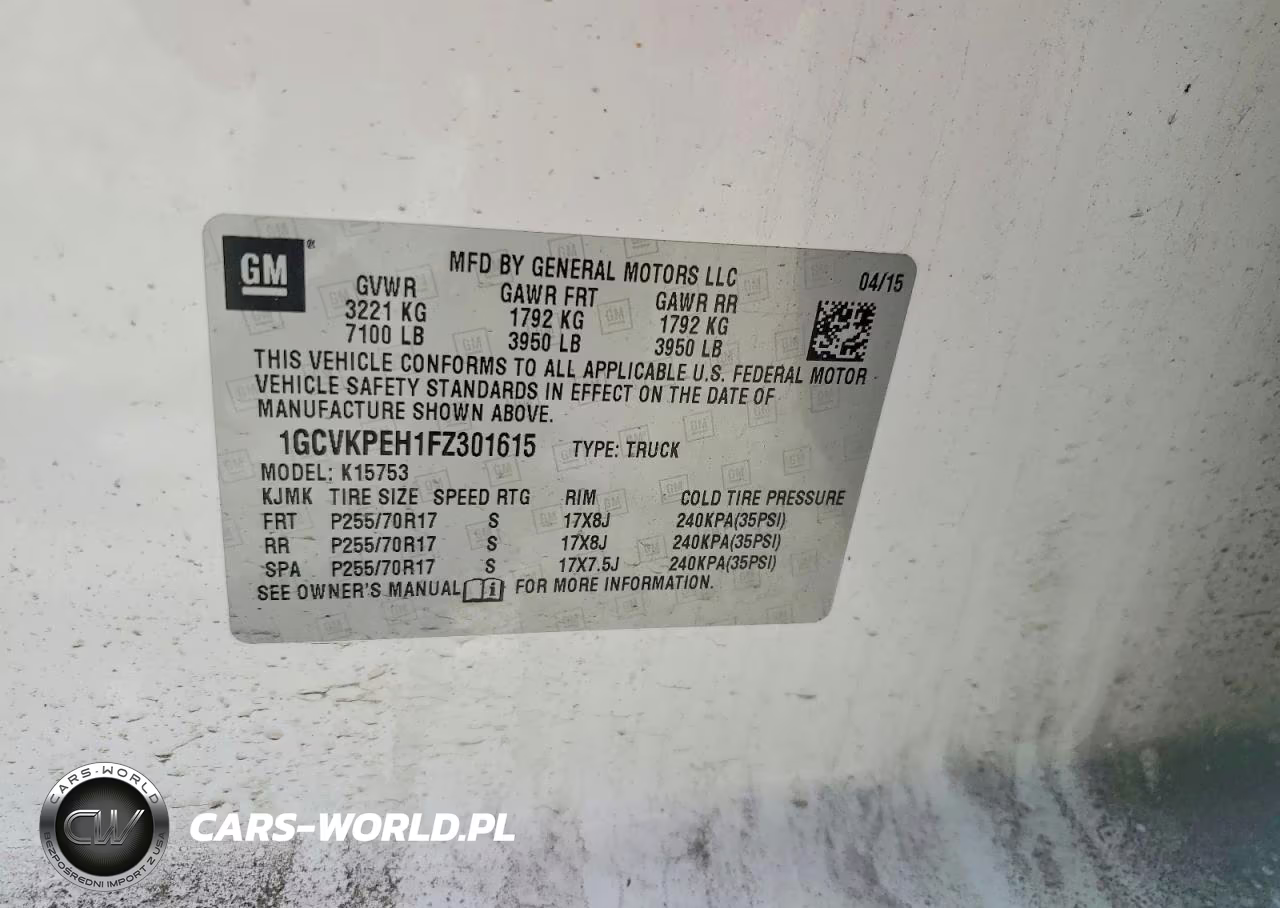 2015 Chevrolet Silverado K1500 VIN:1GCVKPEH1FZ301615 - 12