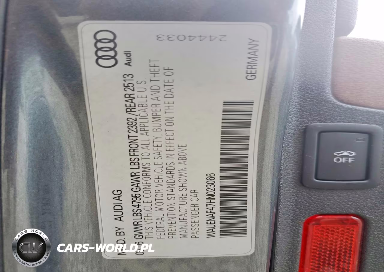 2017 Audi A4 Premium Plus VIN:WAUENAF47HN023066 - 12