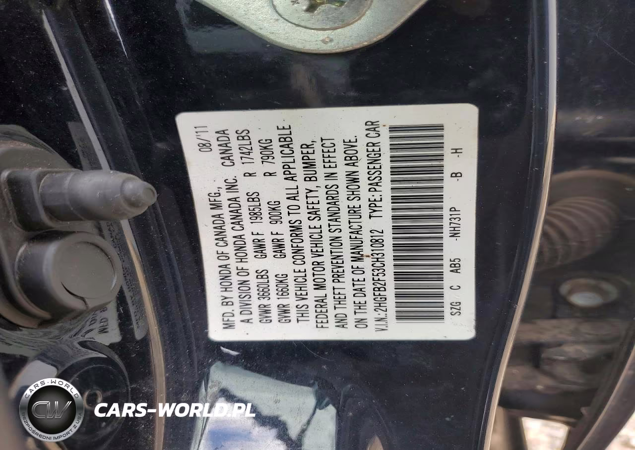 2012 Honda Civic Lx VIN:2HGFB2F53CH310812 - 12