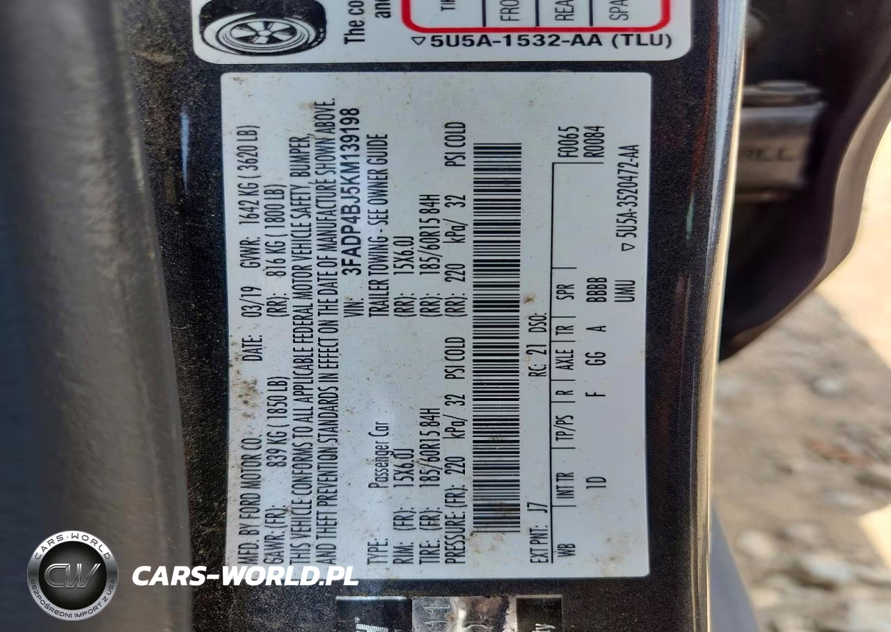 2019 Ford Fiesta Se VIN:3FADP4BJ5KM139198 - 12