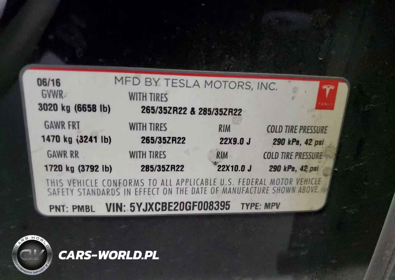 2016 Tesla Model X VIN:5YJXCBE20GF008395 - 13
