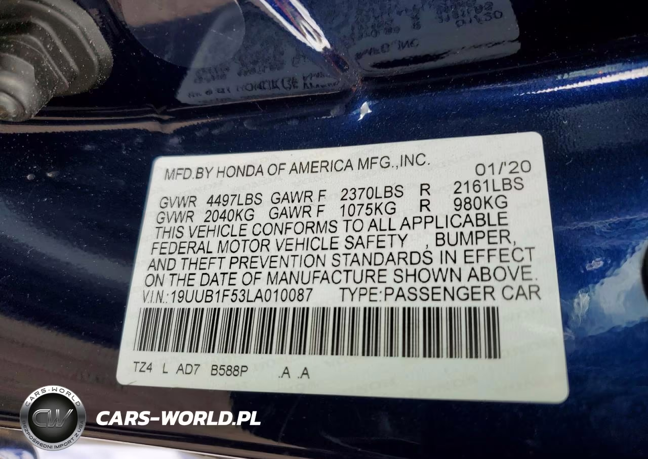 2020 Acura Tlx Technology VIN:19UUB1F53LA010087 - 13
