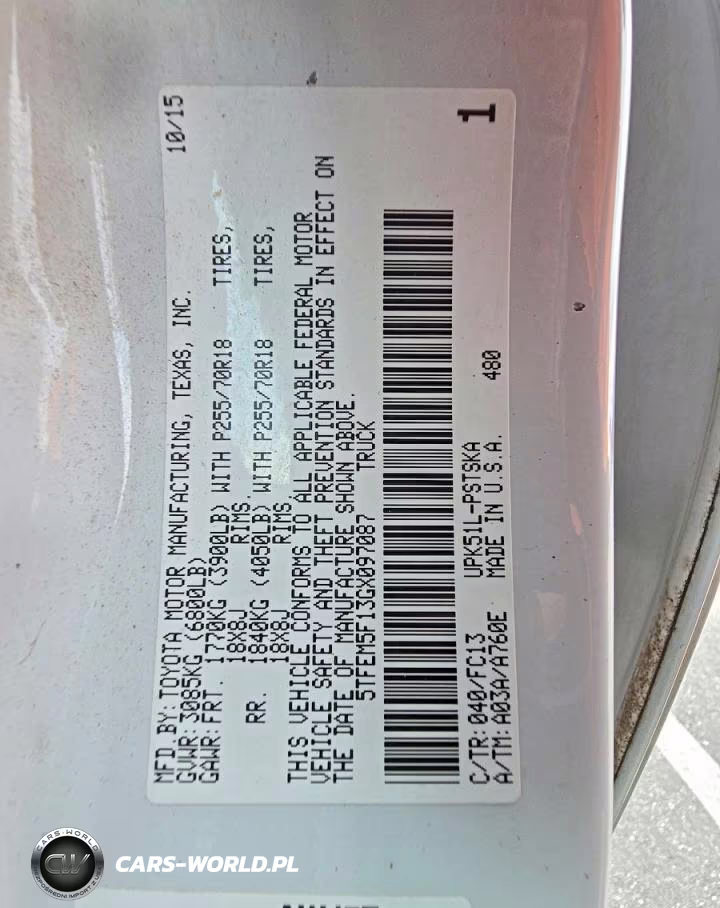 2016 Toyota Tundra Crewmax Sr5 VIN:5TFEM5F13GX097087 - 10