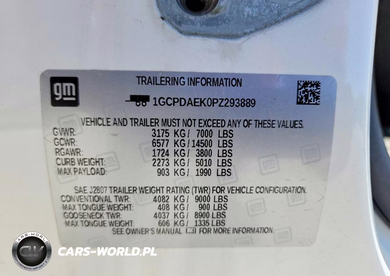 2023 Chevrolet Silverado K1500 4Wd 2.7L 4C Yl VIN:1GCPDAEK0PZ293889 - 12