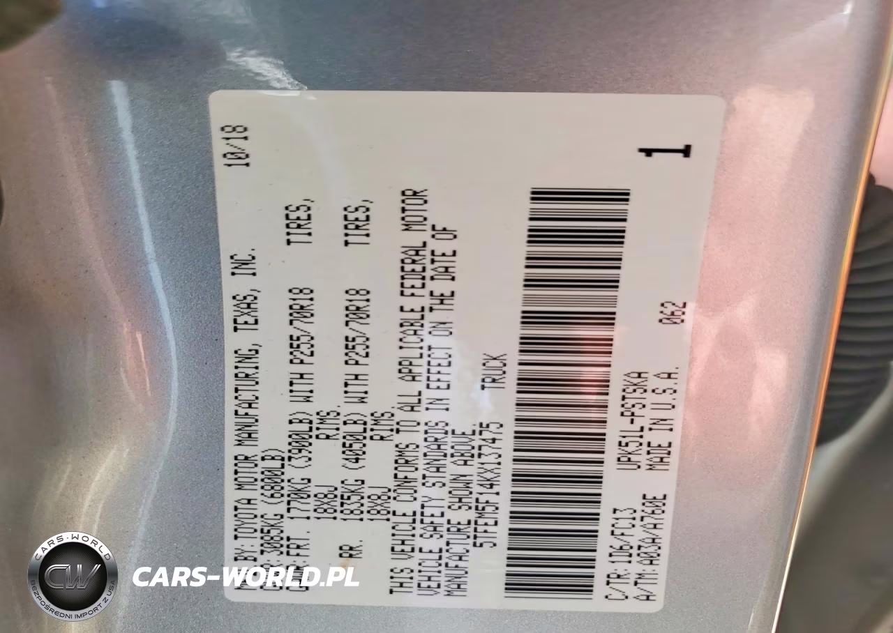2019 Toyota Tundra Crewmax Sr5 VIN:5TFEM5F14KX137475 - 13