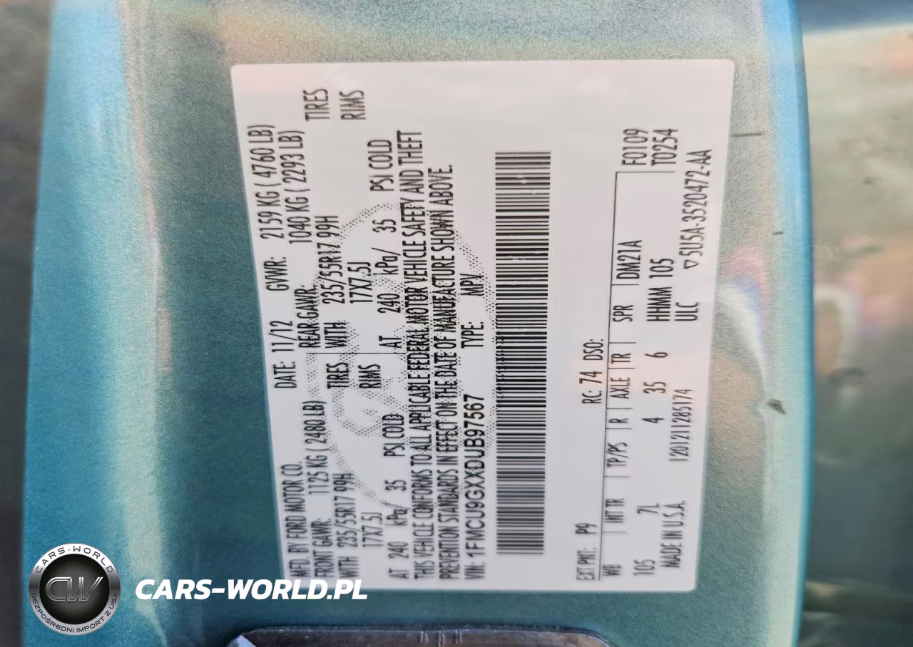 2013 Ford Escape Se VIN:1FMCU9GXXDUB97567 - 12