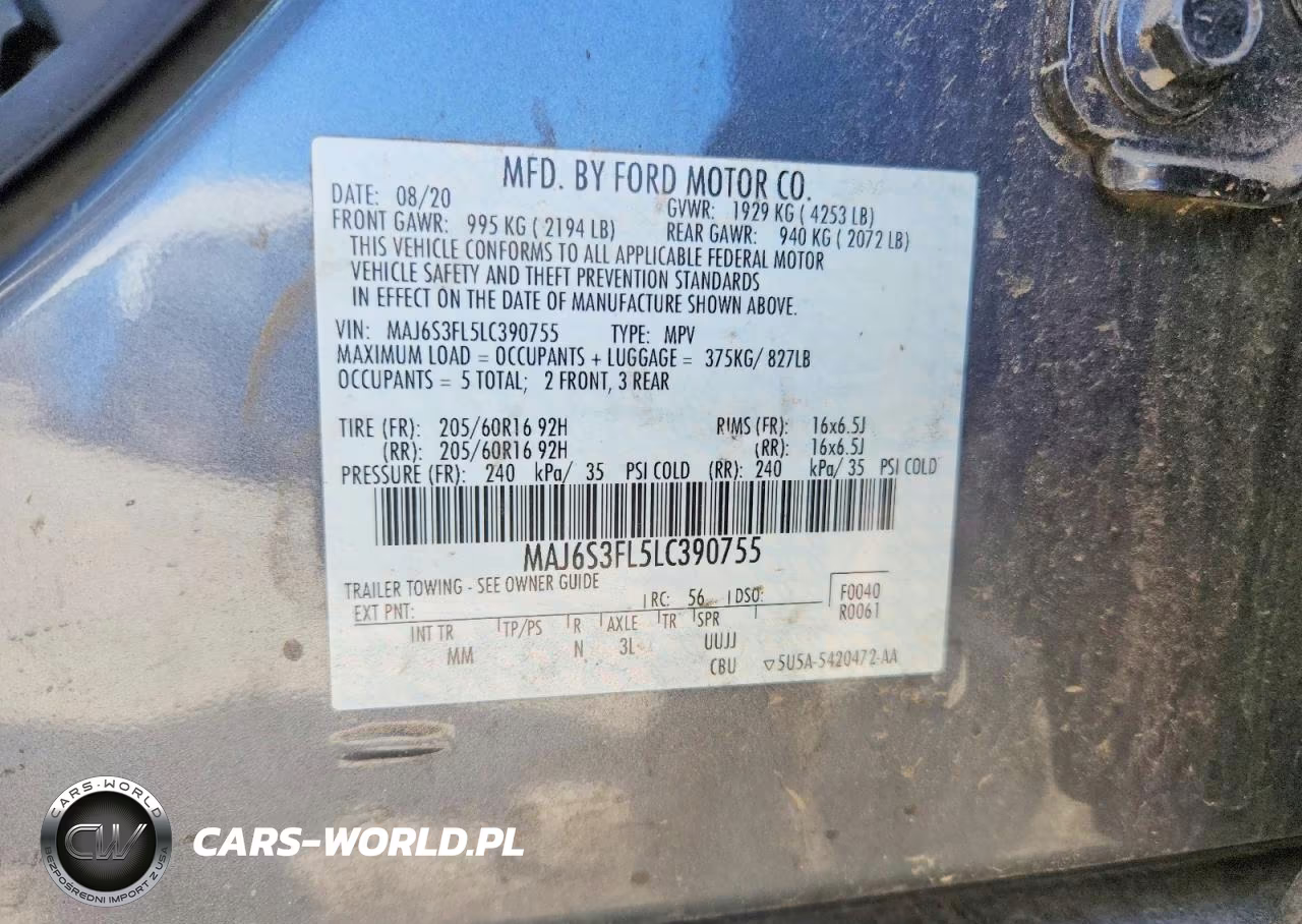 2020 Ford Ecosport S VIN:MAJ6S3FL5LC390755 - 12