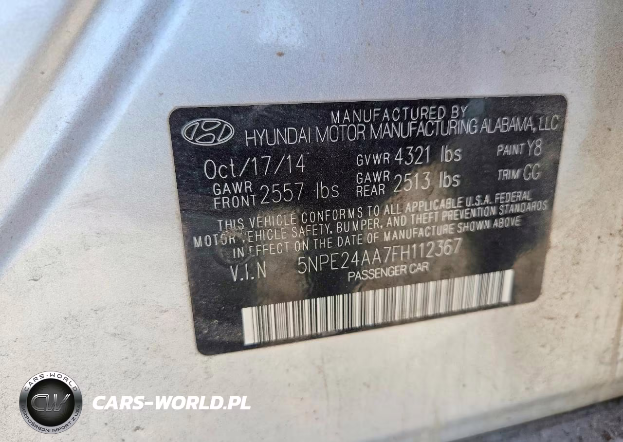 2015 Hyundai Sonata Eco VIN:5NPE24AA7FH112367 - 12