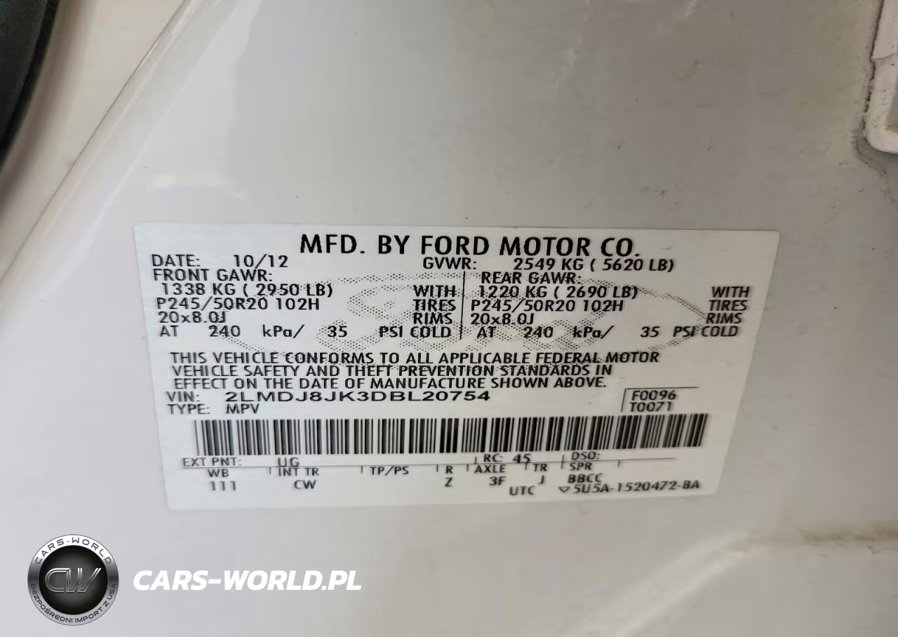 2013 Lincoln Mkx VIN:2LMDJ8JK3DBL20754 - 13