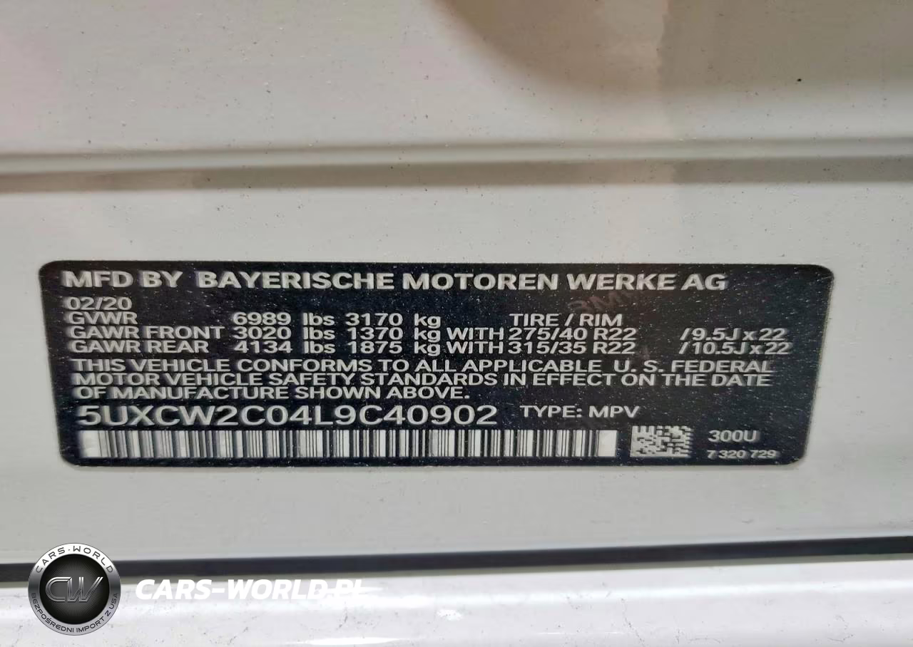 2020 BMW X7 xDrive40I VIN:5UXCW2C04L9C40902 - 13