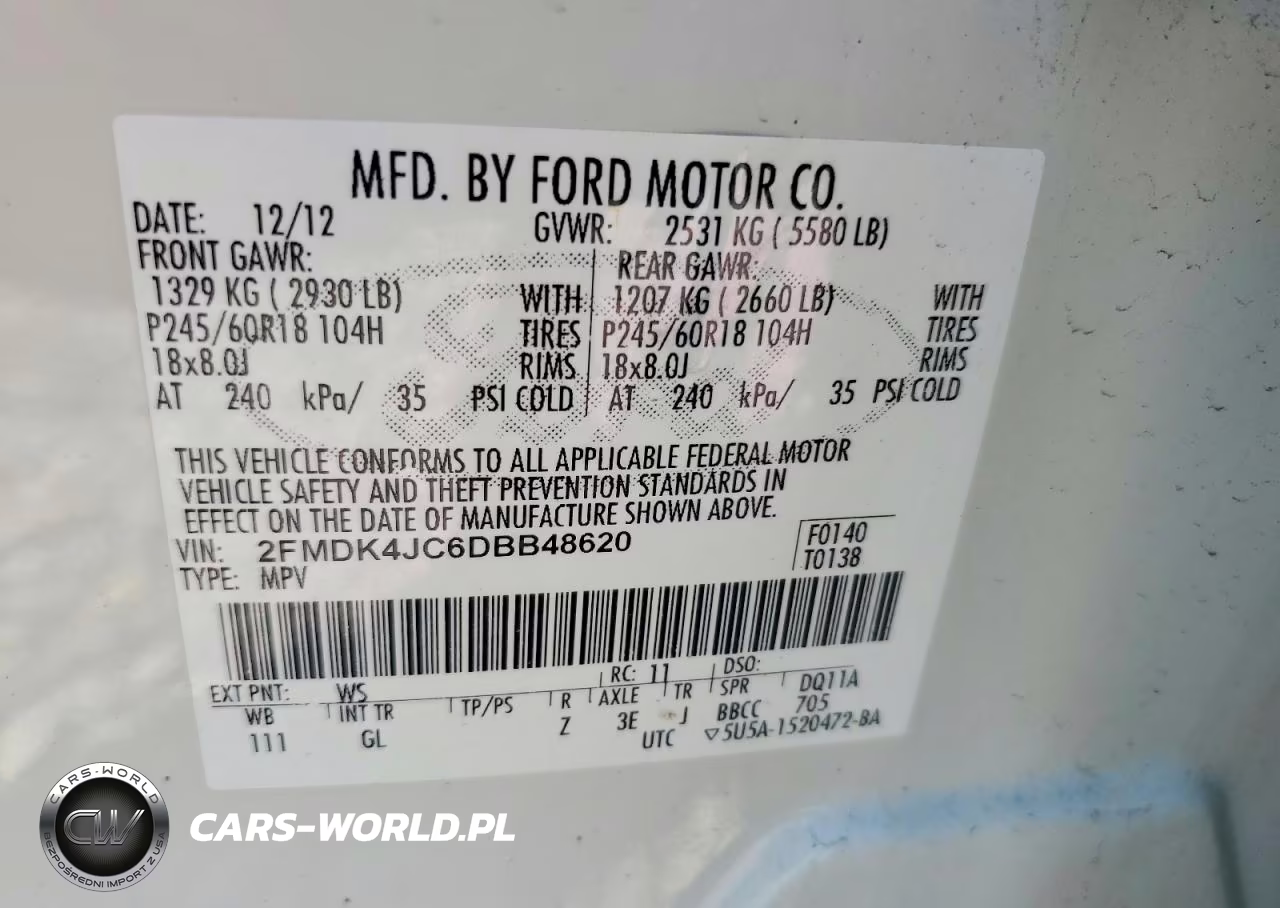 2013 Ford Edge Sel VIN:2FMDK4JC6DBB48620 - 13
