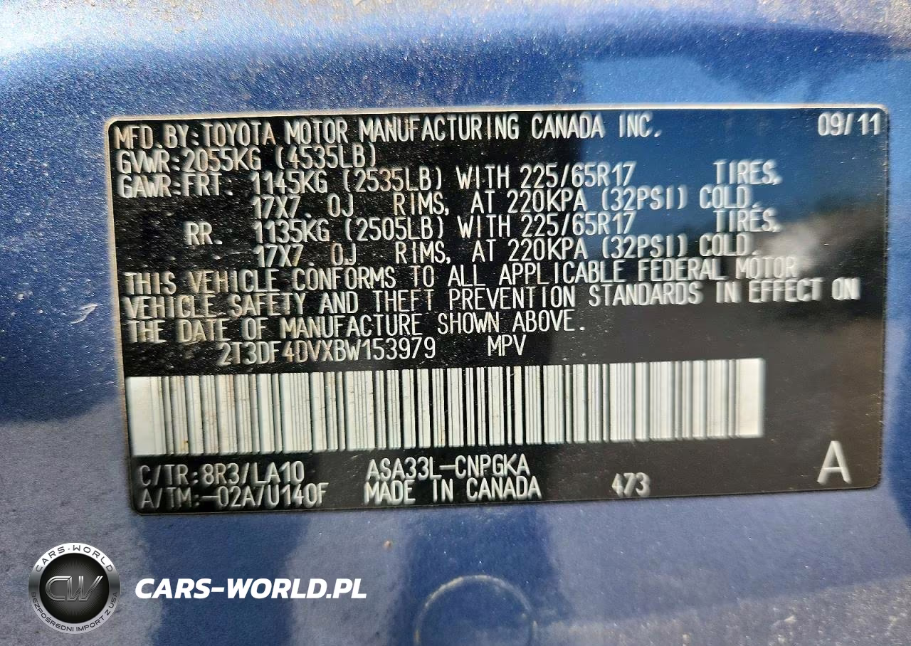 2011 Toyota Rav4 Limited VIN:2T3DF4DVXBW153979 - 13