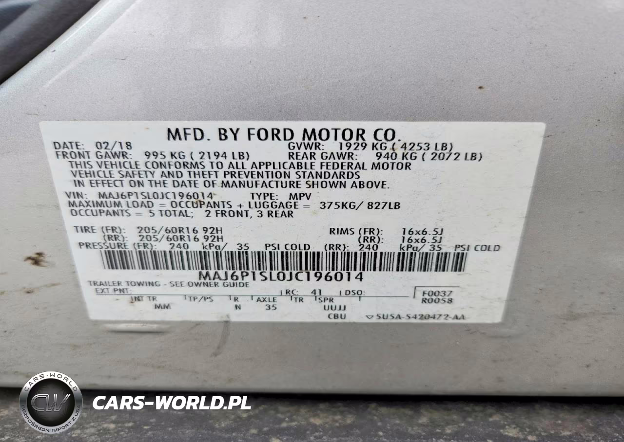 2018 Ford Ecosport S VIN:MAJ6P1SL0JC196014 - 13