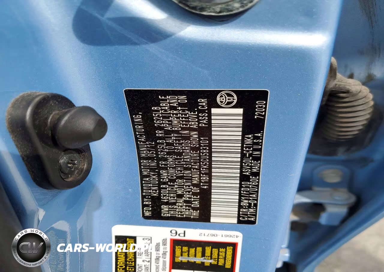 2012 Toyota Camry Le VIN:4T1BF1FK5CU583101 - 12