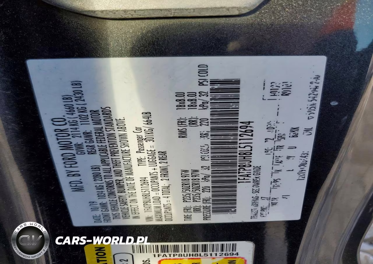 FORD MUSTANG VIN:1FATP8UH8L5112694 - 12