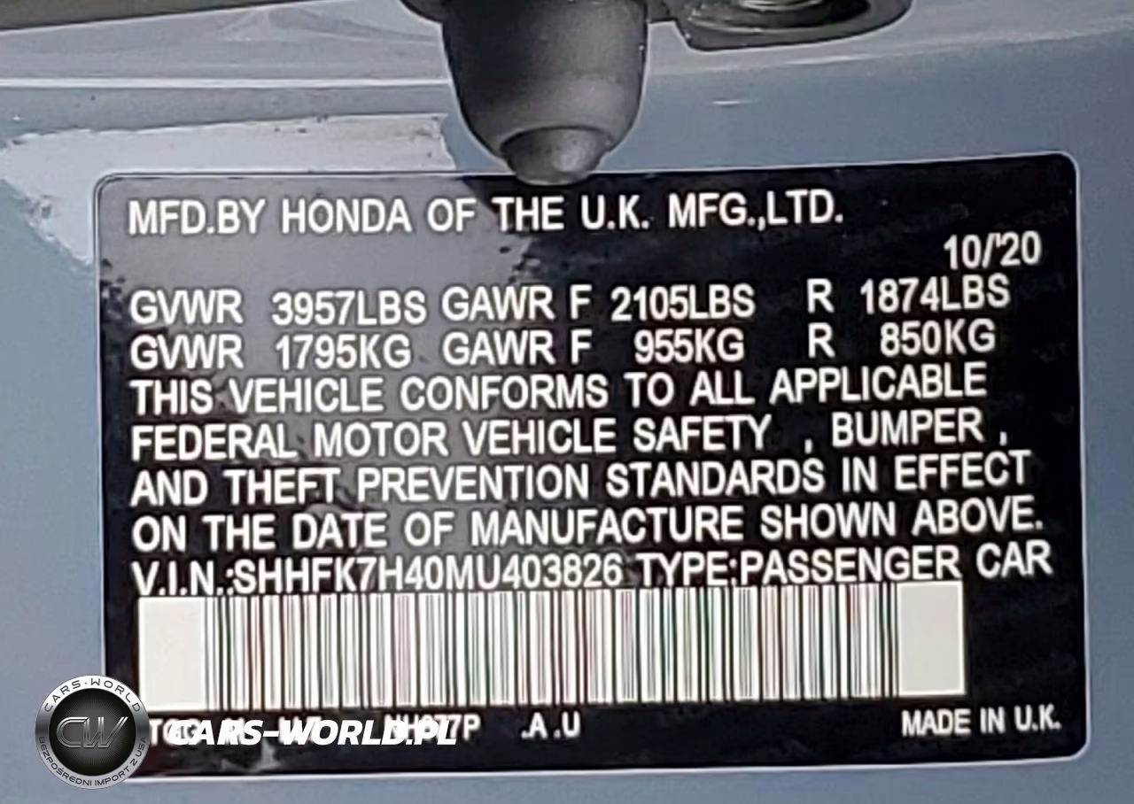 2021 Honda Civic Sport VIN:SHHFK7H40MU403826 - 12