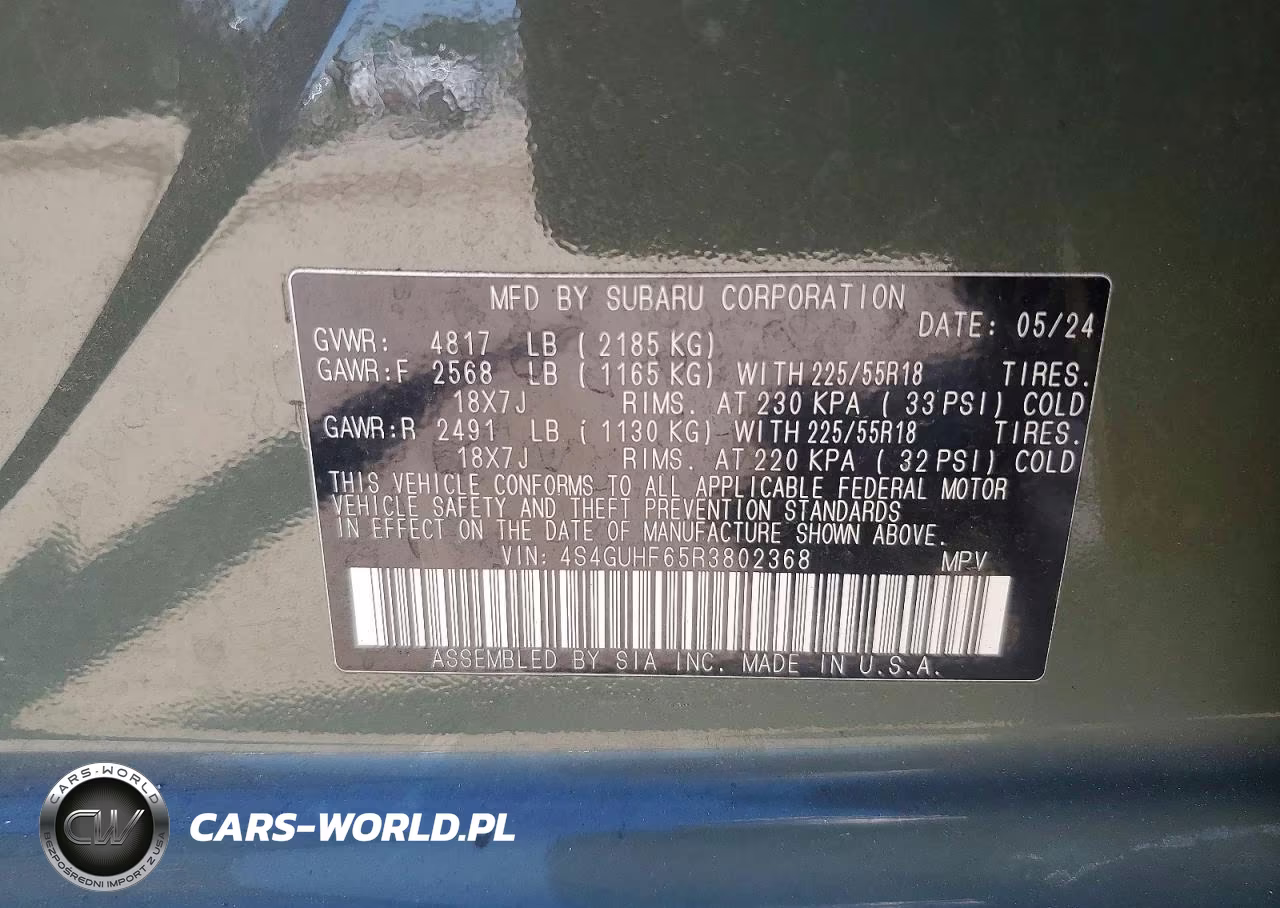 2024 Subaru Crosstrek Sport VIN:4S4GUHF65R3802368 - 14