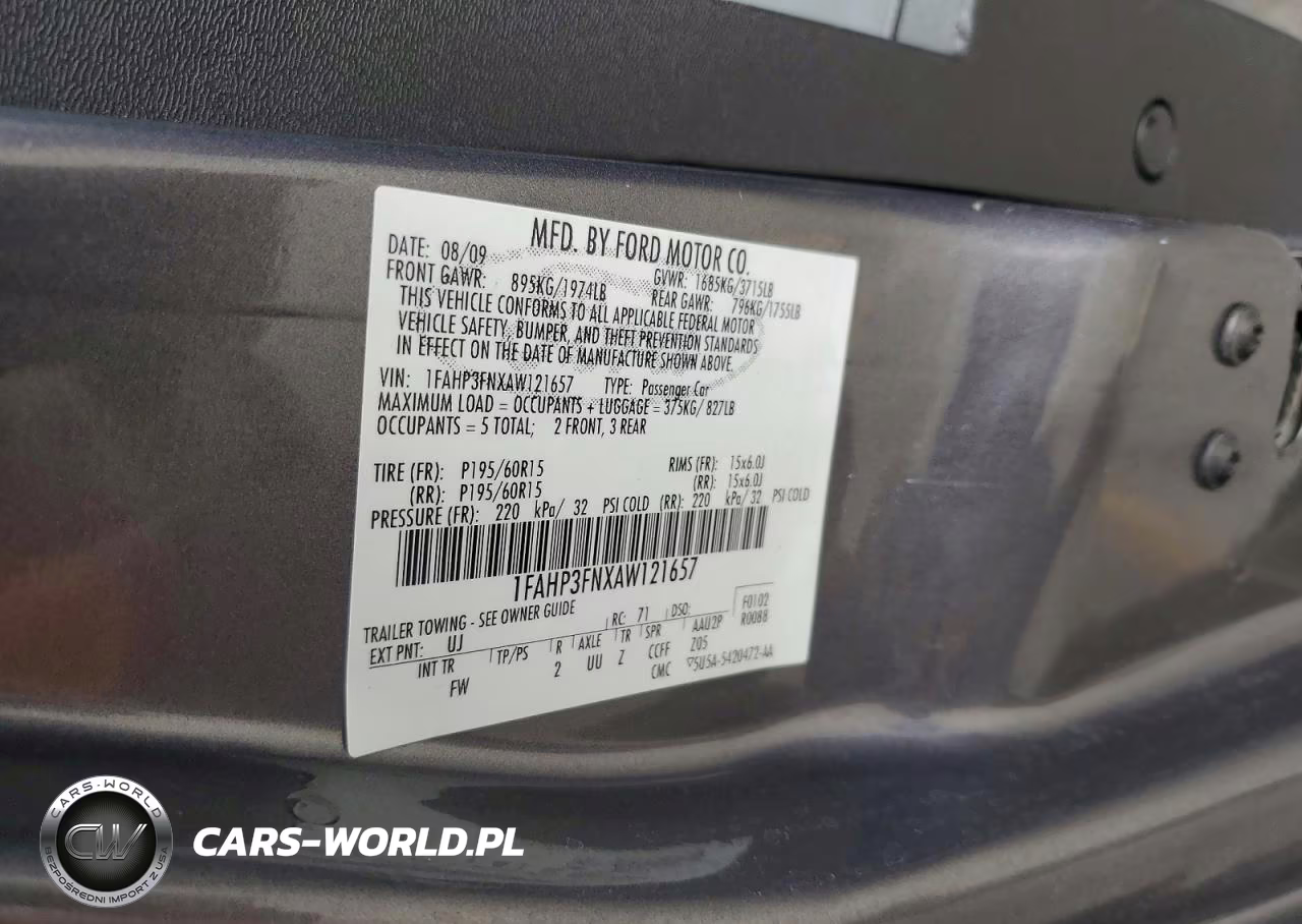 2010 Ford Focus Se VIN:1FAHP3FNXAW121657 - 12
