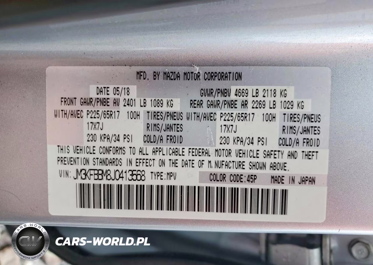 2018 Mazda Cx-5 Sport VIN:JM3KFBBM8J0413568 - 13