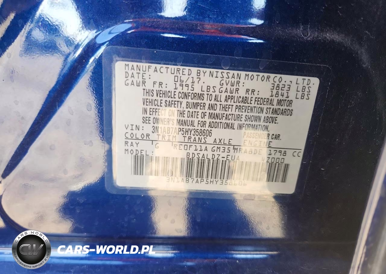 2017 Nissan Sentra Sv VIN:3N1AB7AP5HY358606 - 12