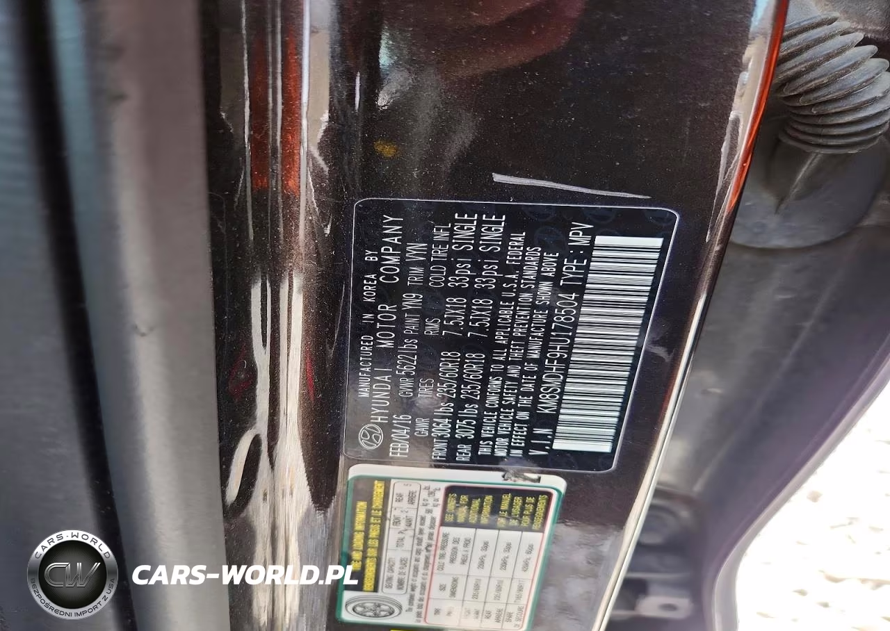 2017 Hyundai Santa Fe Se VIN:KM8SMDHF9HU178504 - 13