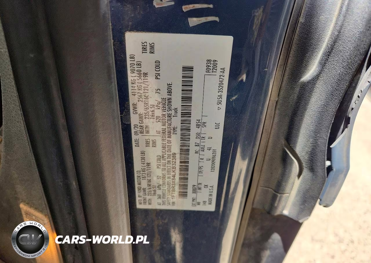 2020 Ford Transit 250 Delivery Van VIN:1FTBR3X84LKB32389 - 13