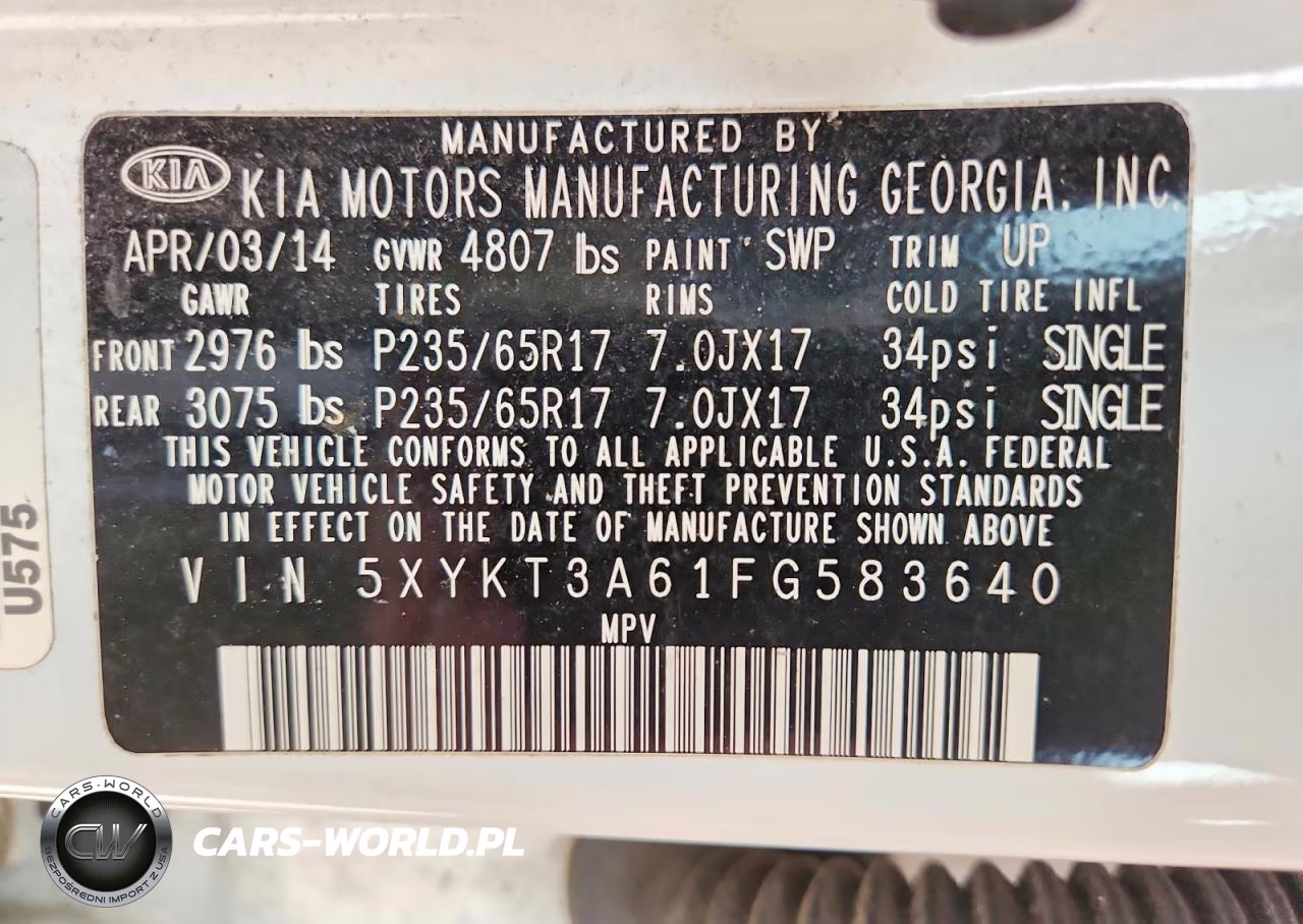 2015 Kia Sorento Lx VIN:5XYKT3A61FG583640 - 13