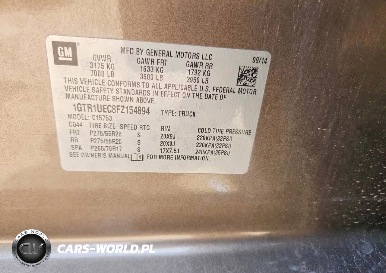 2015 GMC Sierra C1500 Sle VIN:1GTR1UEC8FZ154894 - 12