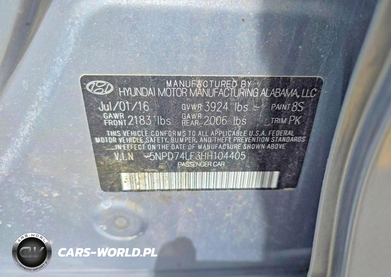 2017 Hyundai Elantra Se VIN:5NPD74LF3HH104405 - 10