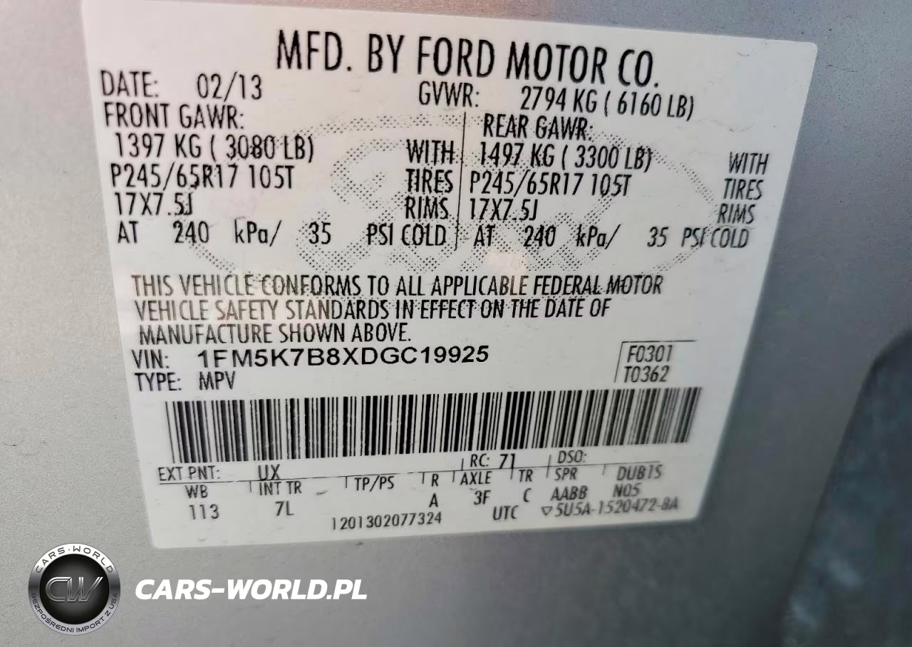 2013 Ford Explorer VIN:1FM5K7B8XDGC19925 - 13