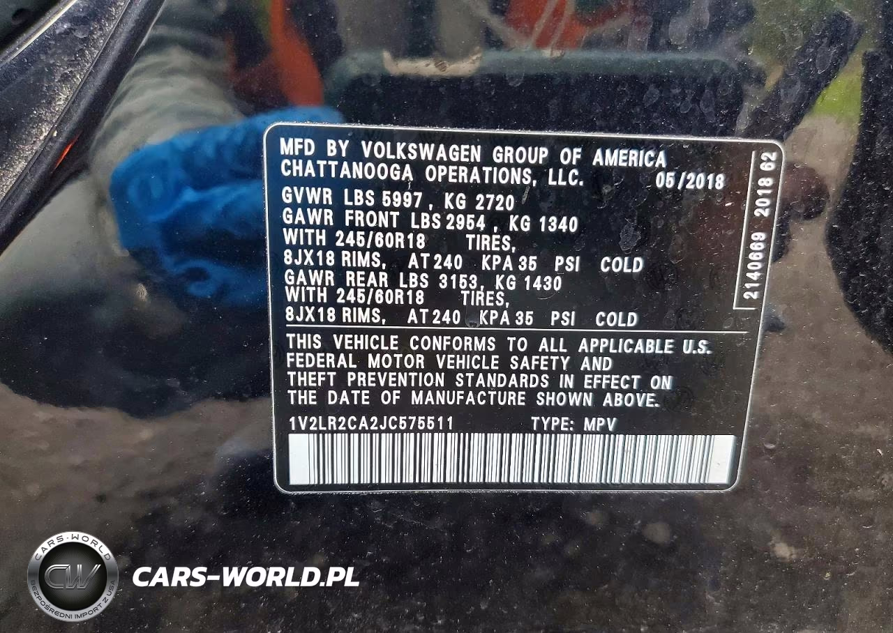 2018 Volkswagen Atlas Se VIN:1V2LR2CA2JC575511 - 14