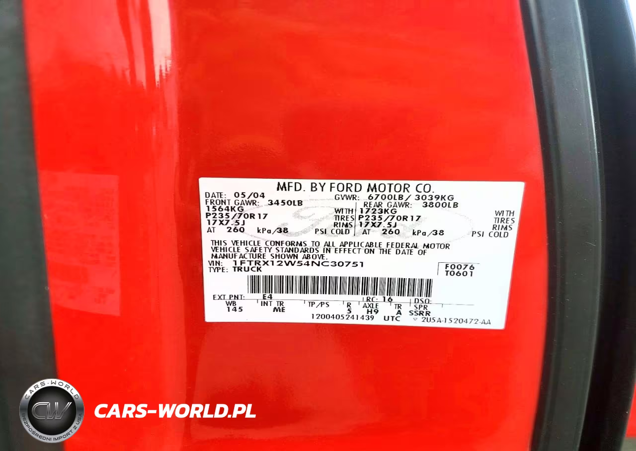 2004 Ford F150 VIN:1FTRX12W54NC30751 - 12