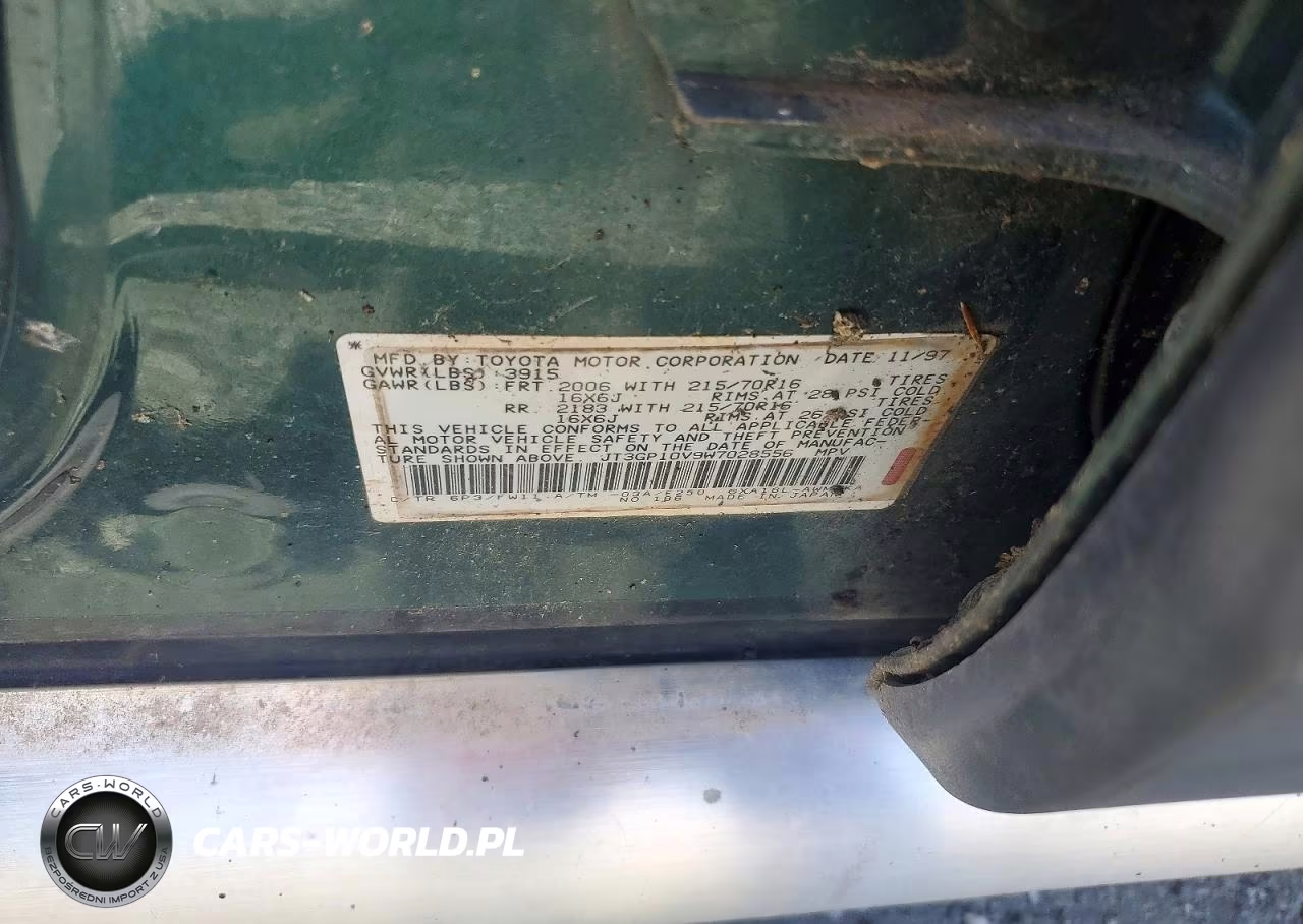 1998 Toyota Rav4 VIN:JT3GP10V9W7028556 - 12