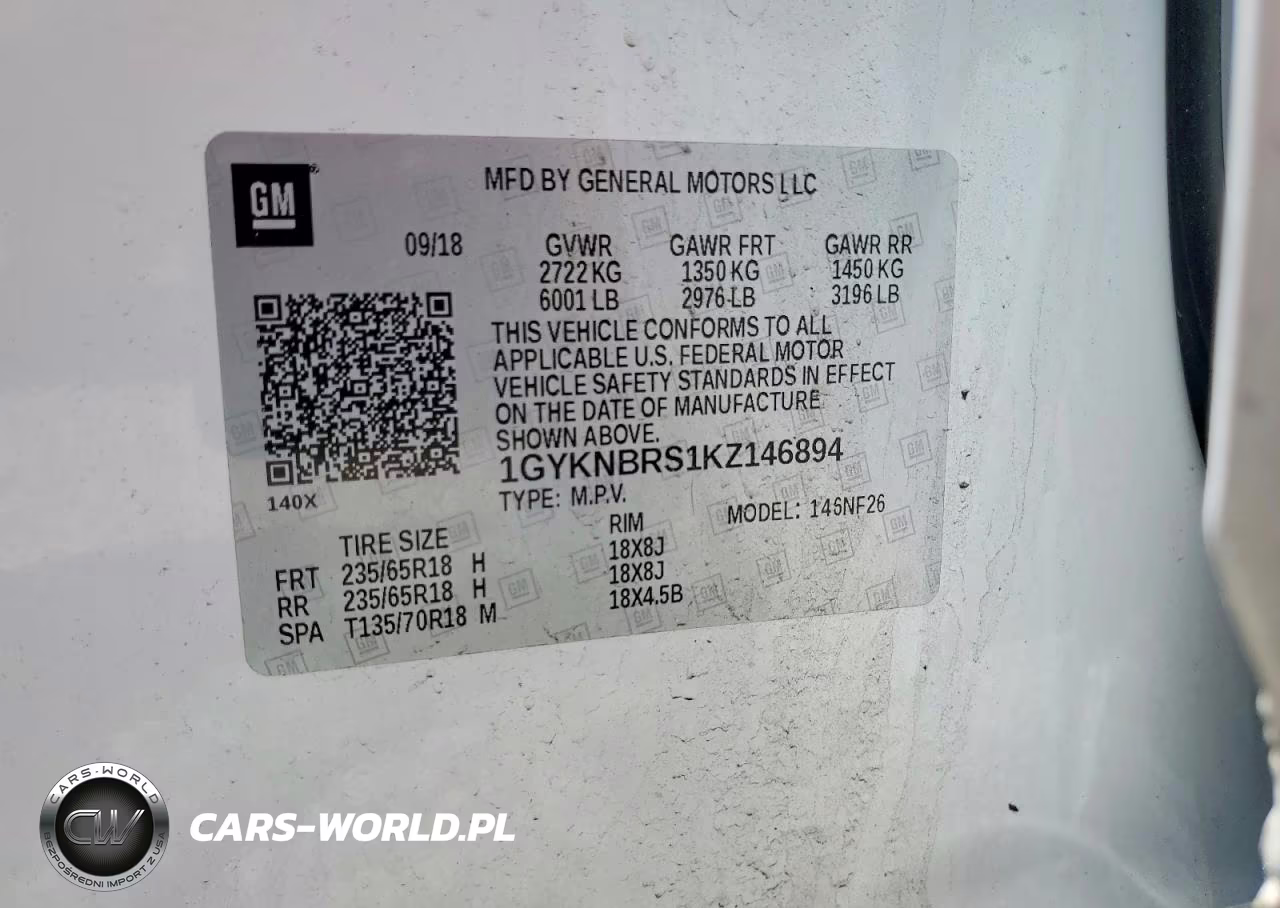 2019 Cadillac Xt5 VIN:1GYKNBRS1KZ146894 - 14
