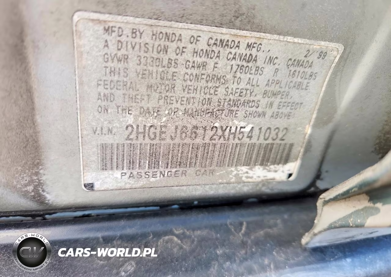 1999 Honda Civic Base VIN:2HGEJ6612XH541032 - 12