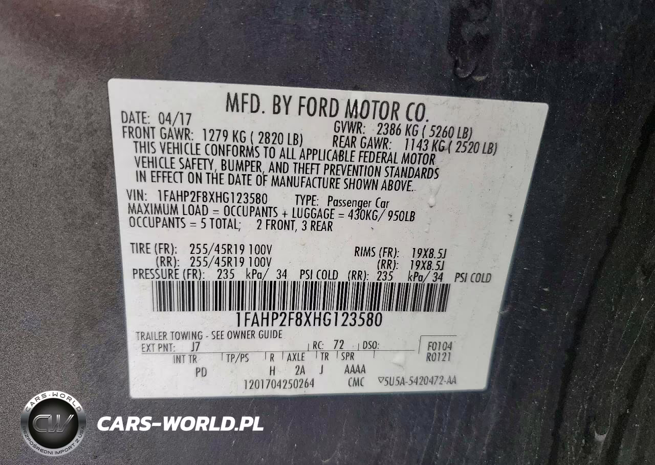 2017 Ford Taurus Limited VIN:1FAHP2F8XHG123580 - 13