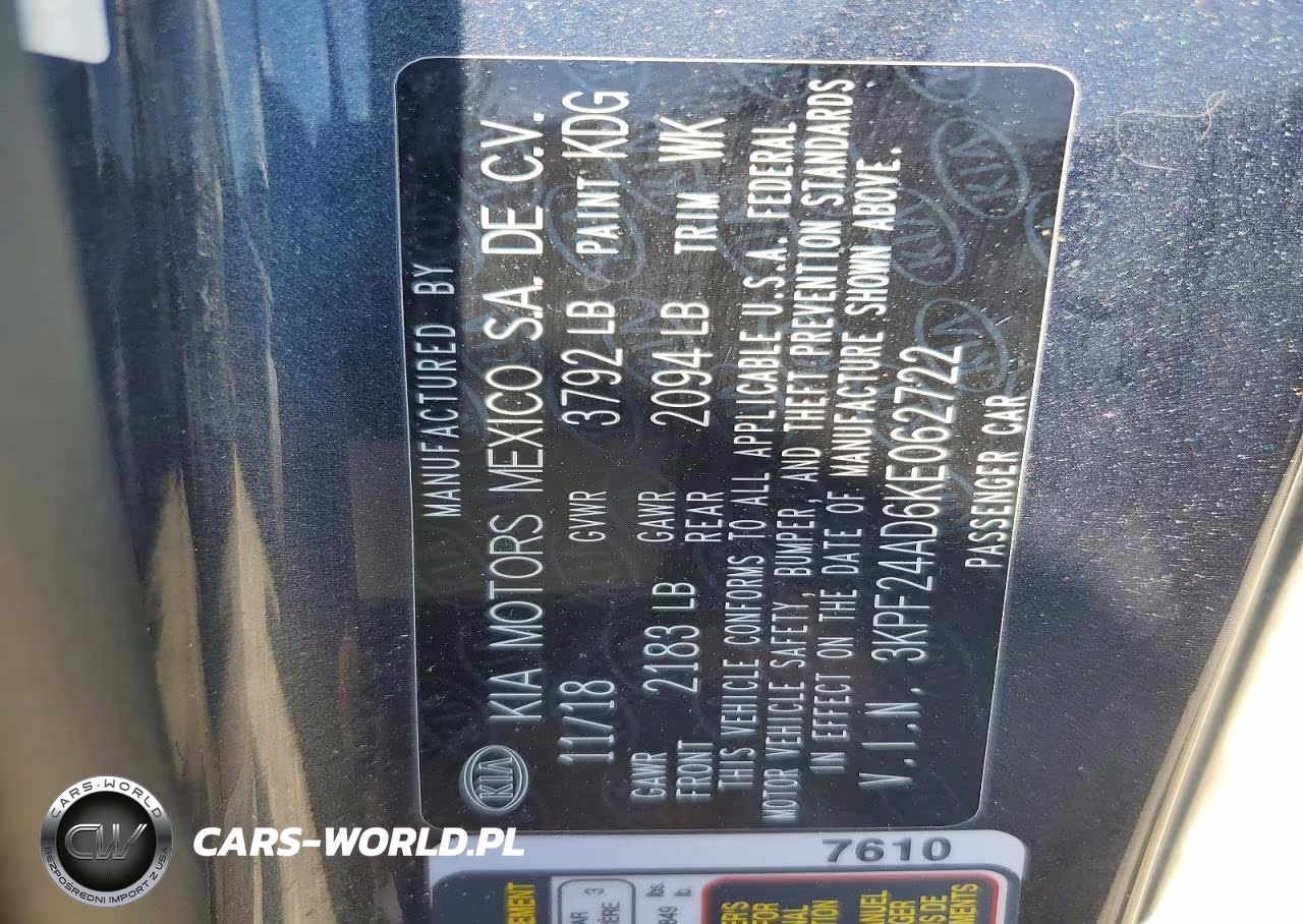 2019 Kia Forte Lxs VIN:3KPF24AD6KE062722 - 12