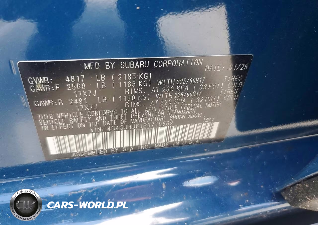 2025 Subaru Crosstrek Wilderness VIN:4S4GUHU61S3719562 - 12