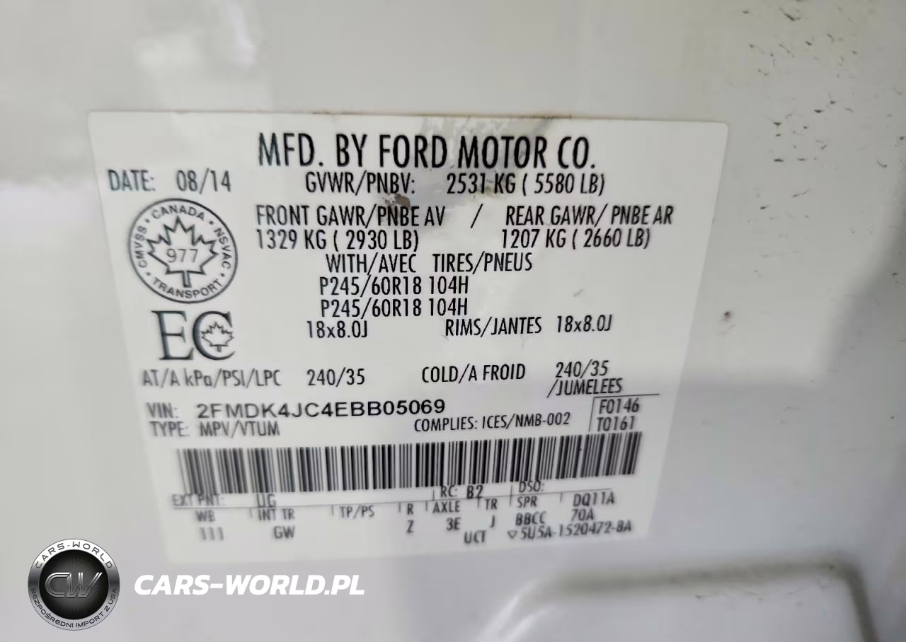 2014 Ford Edge Sel VIN:2FMDK4JC4EBB05069 - 13