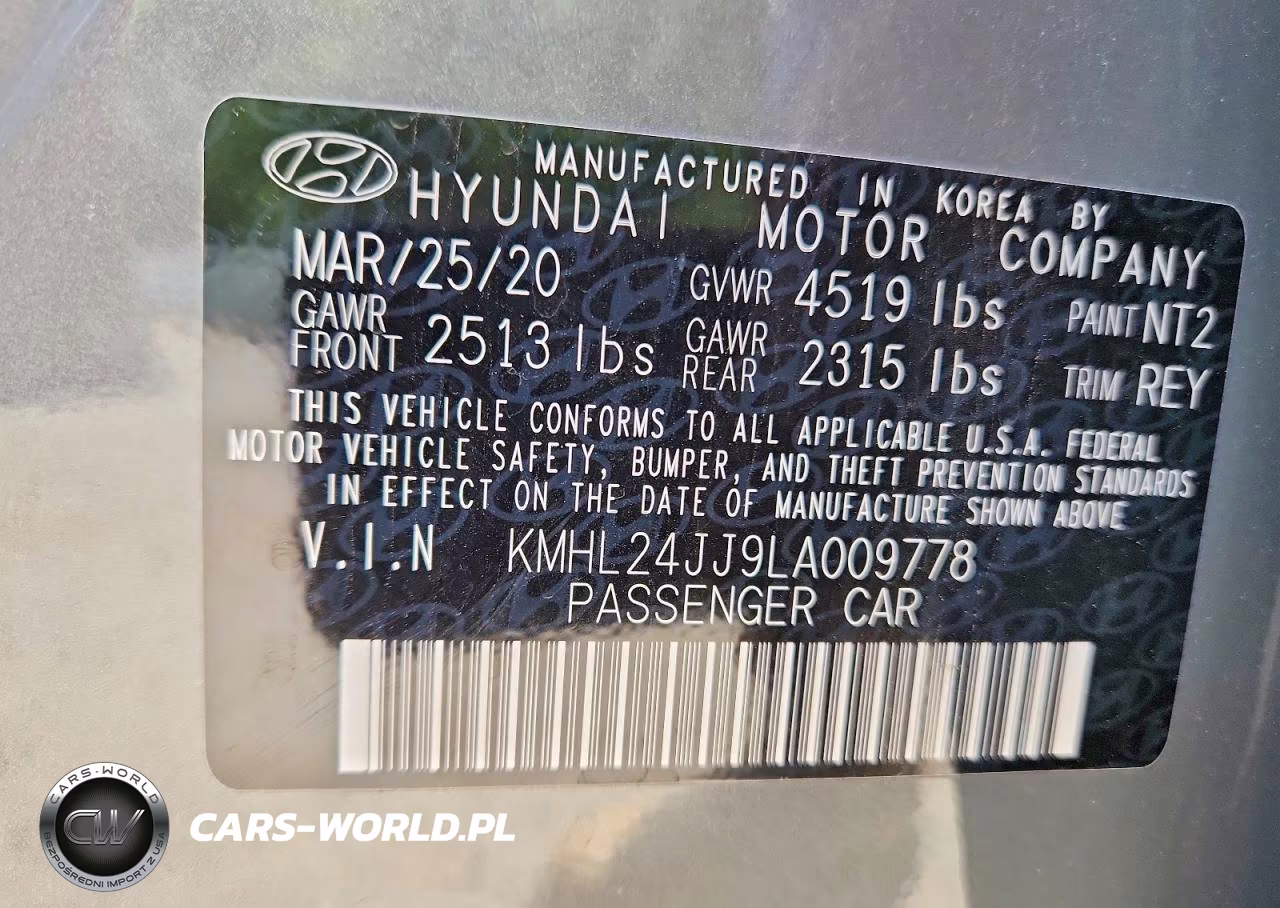 2020 Hyundai Sonata Hybrid Blue VIN:KMHL24JJ9LA009778 - 12