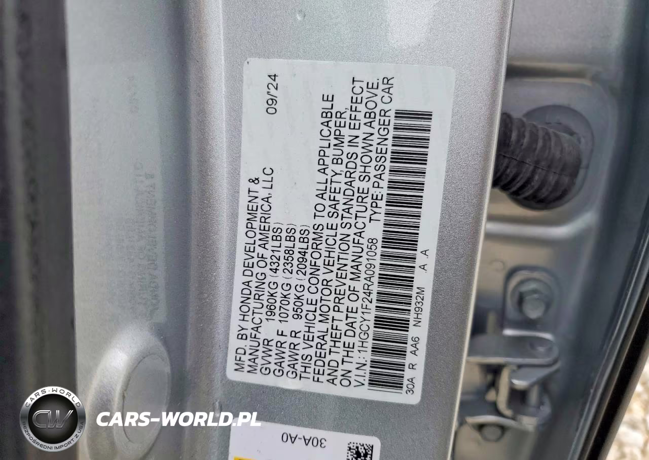 2024 Honda Accord Lx VIN:1HGCY1F24RA091058 - 13