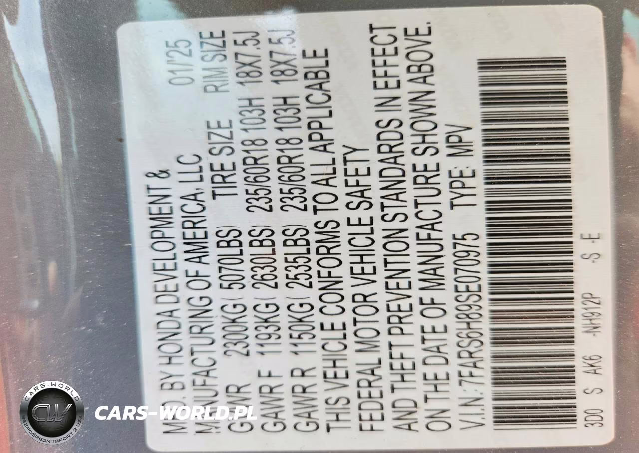 2025 Honda Cr-V Sport-L VIN:7FARS6H89SE070975 - 13
