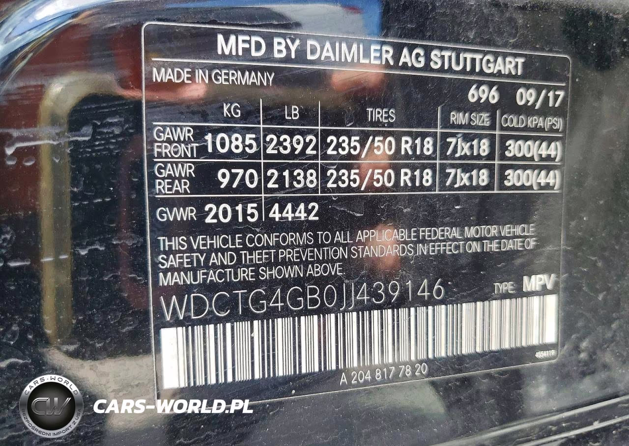 2018 Mercedes-Benz Gla 250 4Matic VIN:WDCTG4GB0JJ439146 - 13