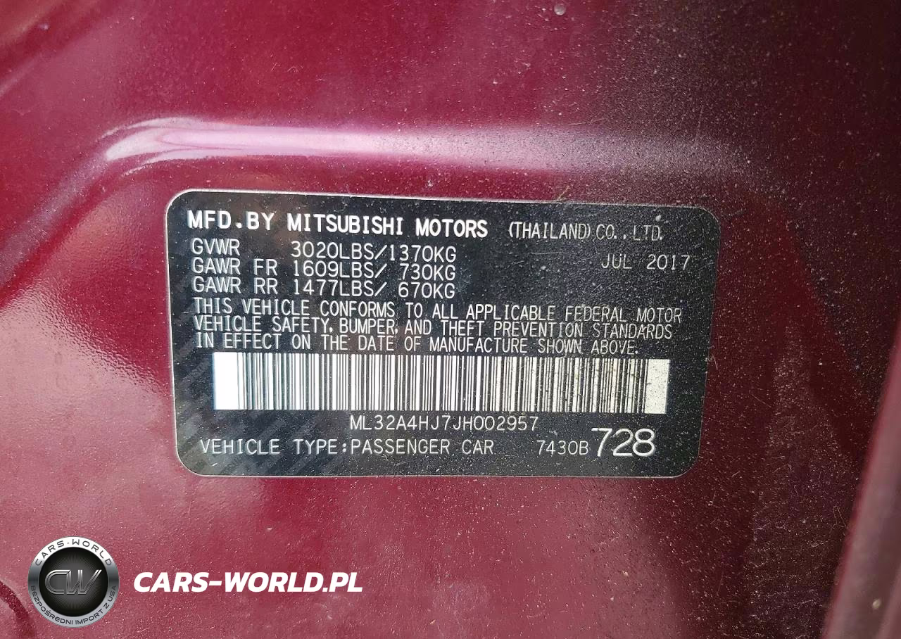 2018 Mitsubishi Mirage VIN:ML32A4HJ7JH002957 - 12